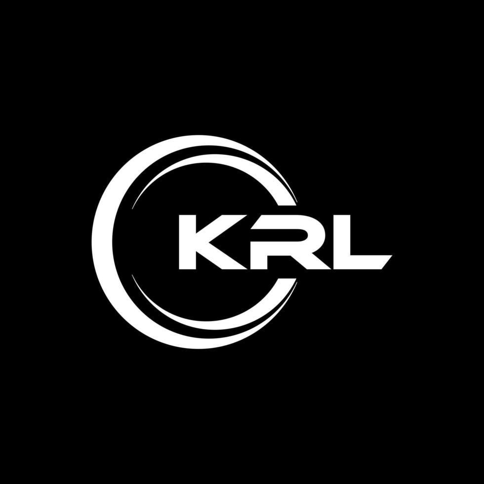 krl lettre logo conception dans illustration. vecteur logo, calligraphie dessins pour logo, affiche, invitation, etc.