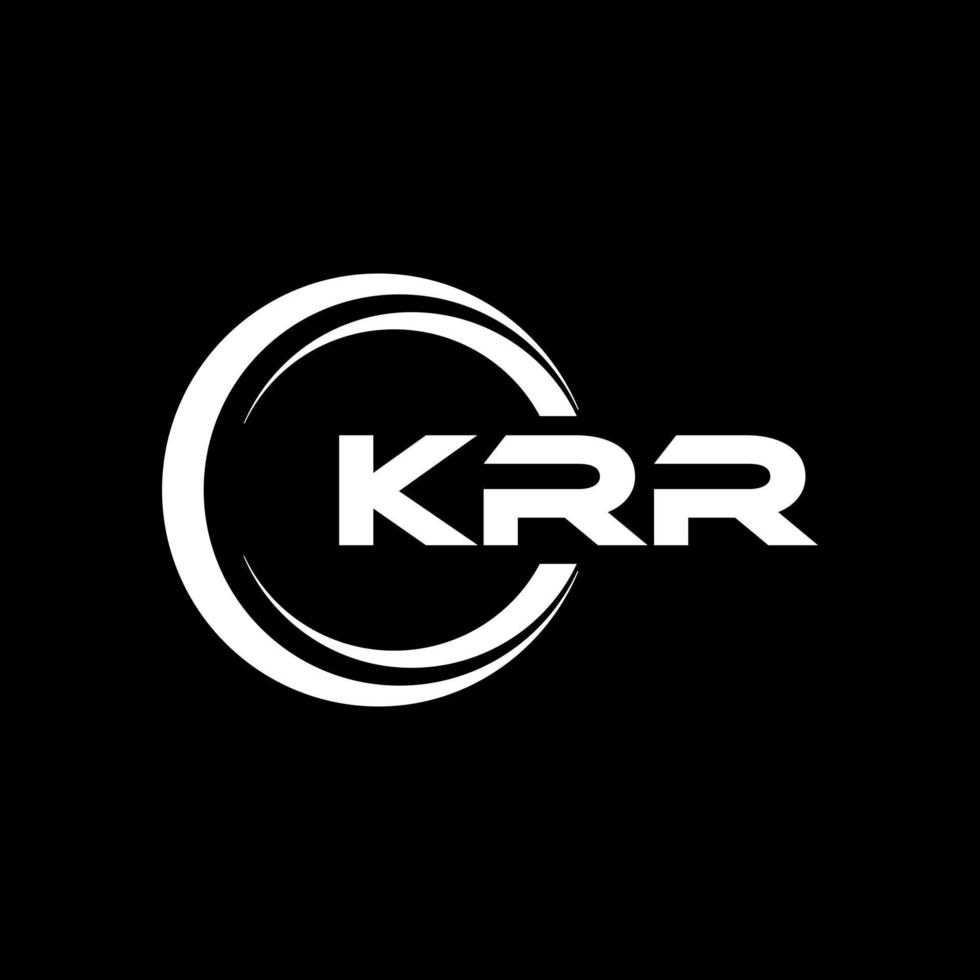 krr lettre logo conception dans illustration. vecteur logo, calligraphie dessins pour logo, affiche, invitation, etc.