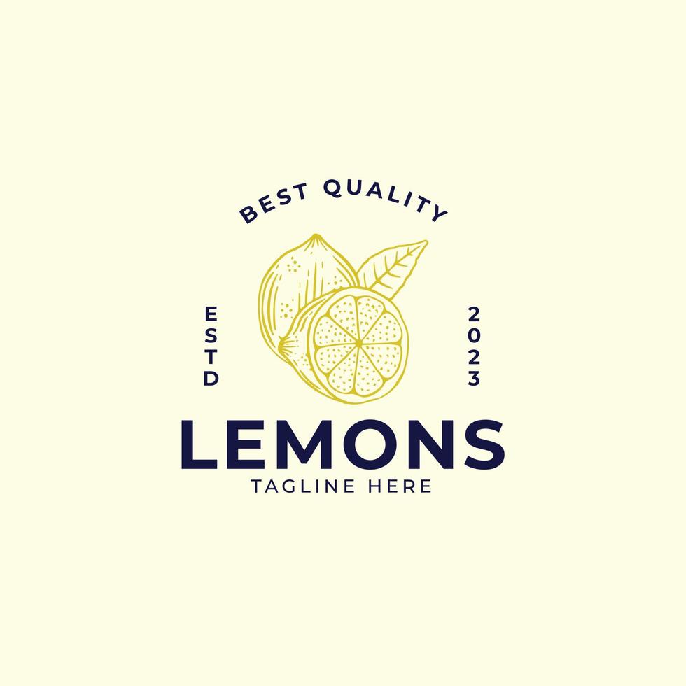 citron ferme logo conception vecteur modèle