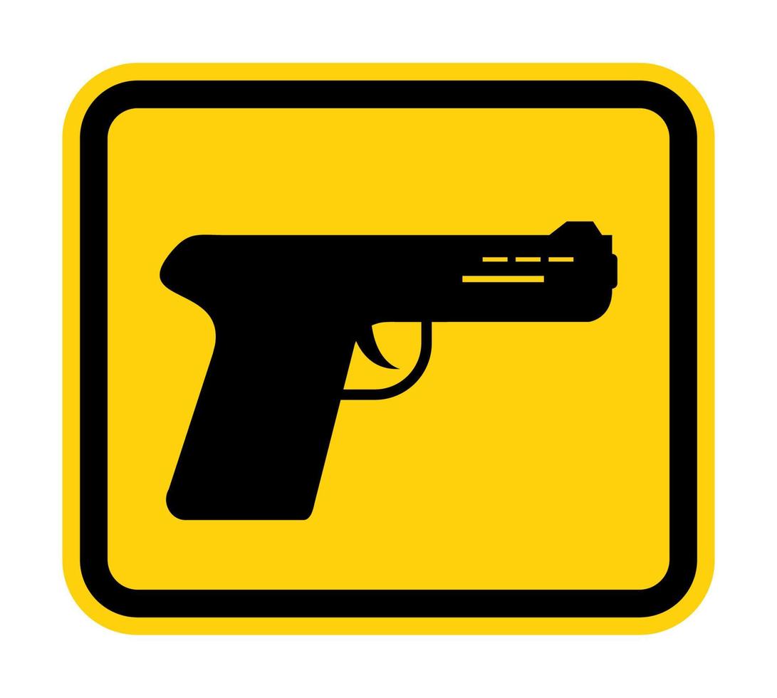 icône de pistolet isolé sur fond blanc vecteur