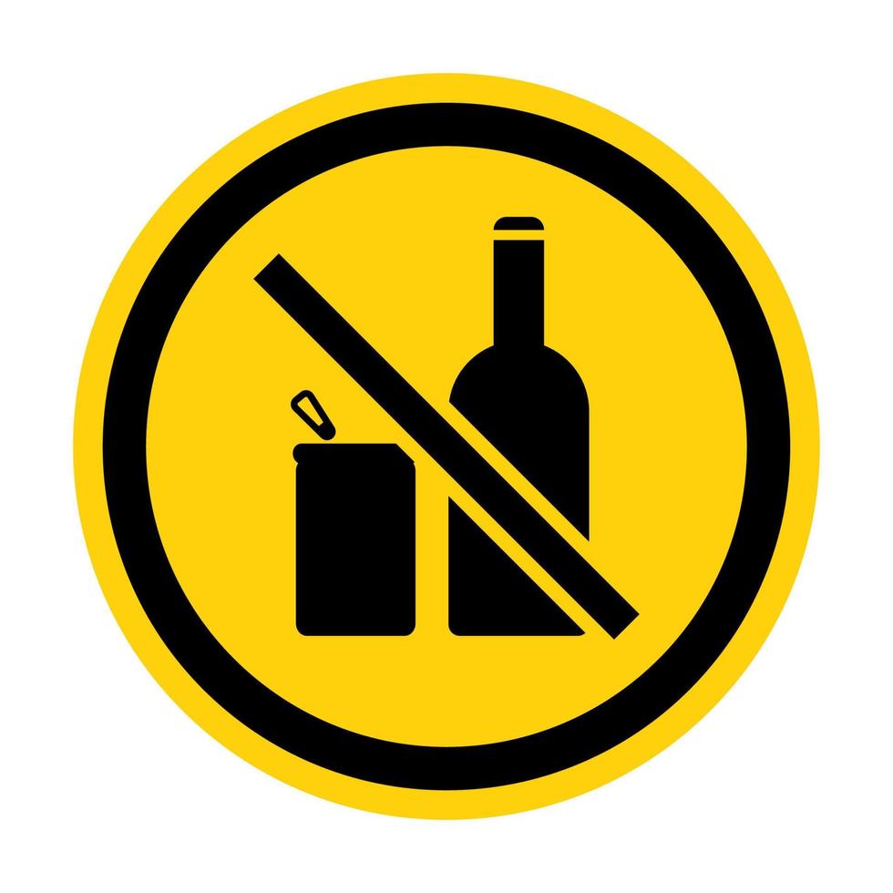 pas de signe d'alcool, pas de consommation d'alcool vecteur