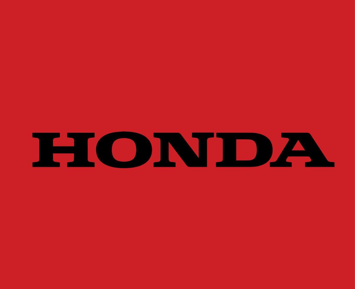 honda marque logo voiture symbole Nom noir conception Japon voiture vecteur illustration avec rouge Contexte