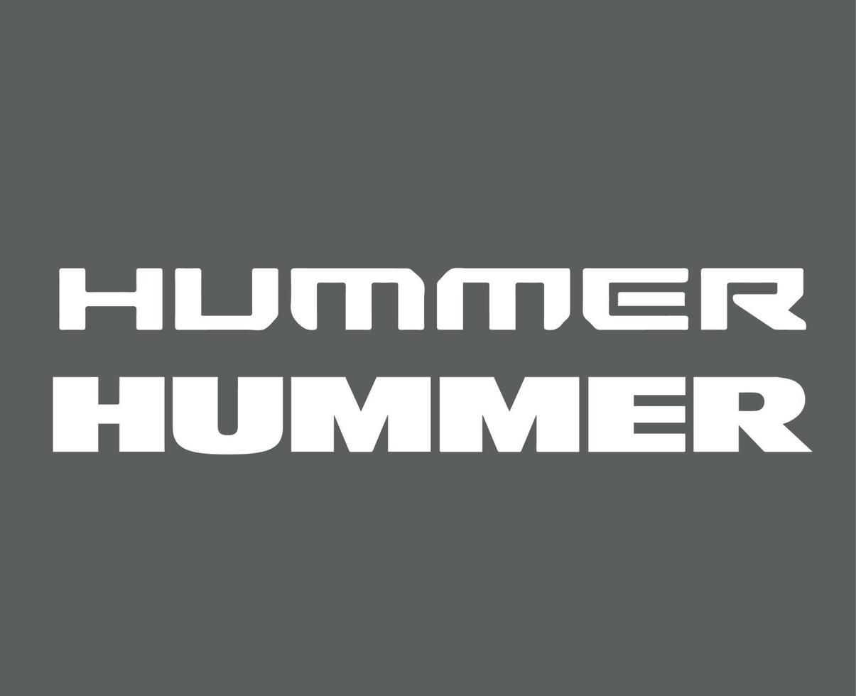 hummer logo marque symbole Nom blanc conception Etats-Unis voiture voiture vecteur illustration avec gris Contexte