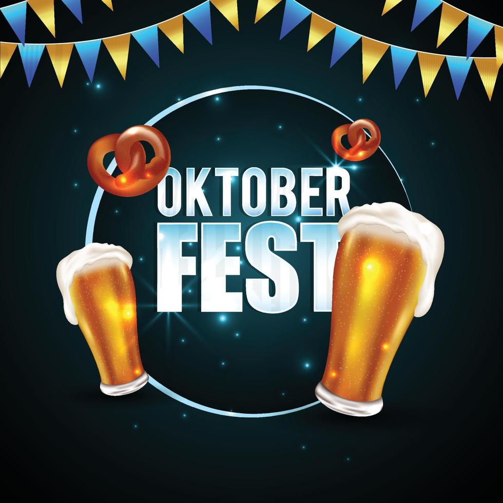 conception d'affiche pour l'Oktoberfest annuel vecteur