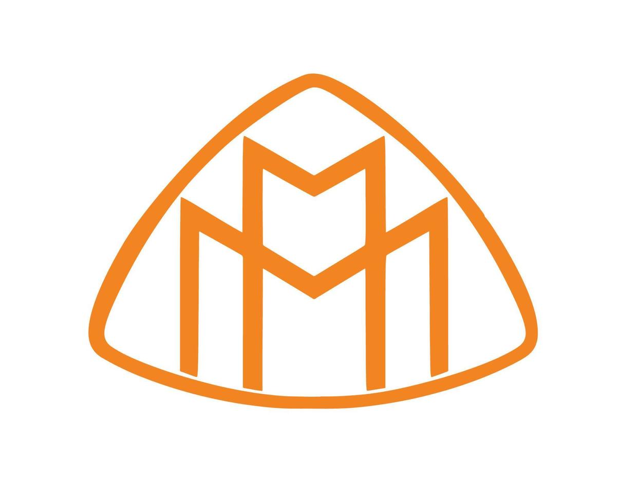 maybach marque logo voiture symbole Orange conception allemand voiture vecteur illustration
