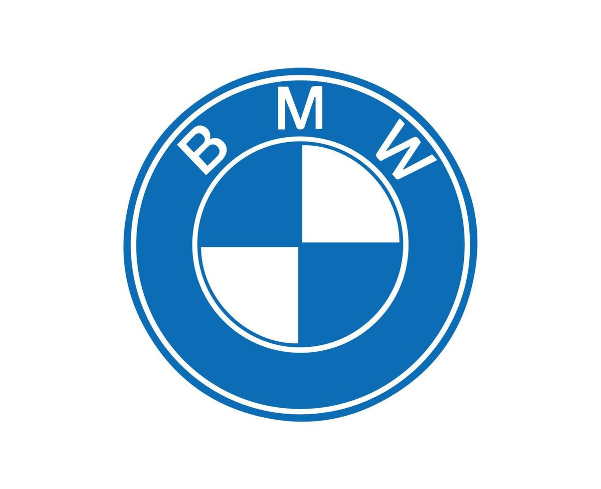 BMW marque logo symbole bleu conception Allemagne voiture voiture vecteur illustration avec blanc Contexte
