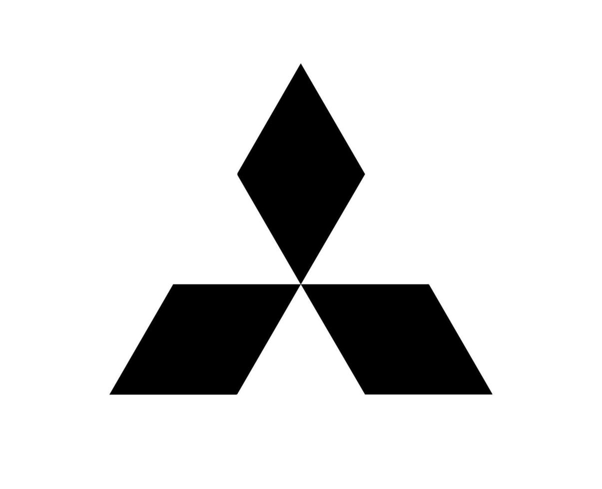 Mitsubishi marque logo voiture symbole noir conception Japon voiture vecteur illustration