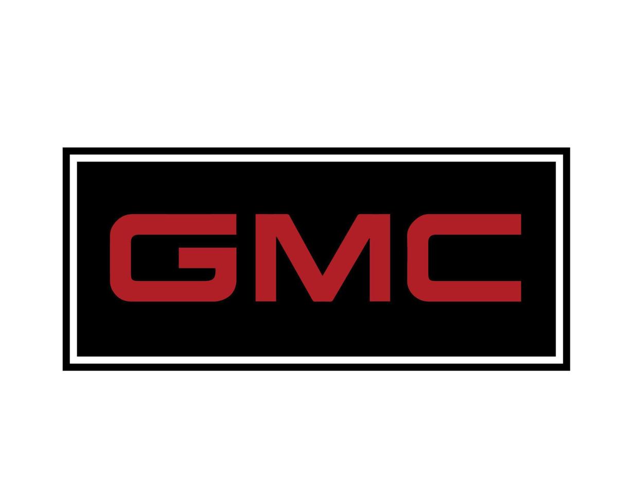 gmc marque logo voiture symbole rouge et noir conception Etats-Unis voiture vecteur illustration