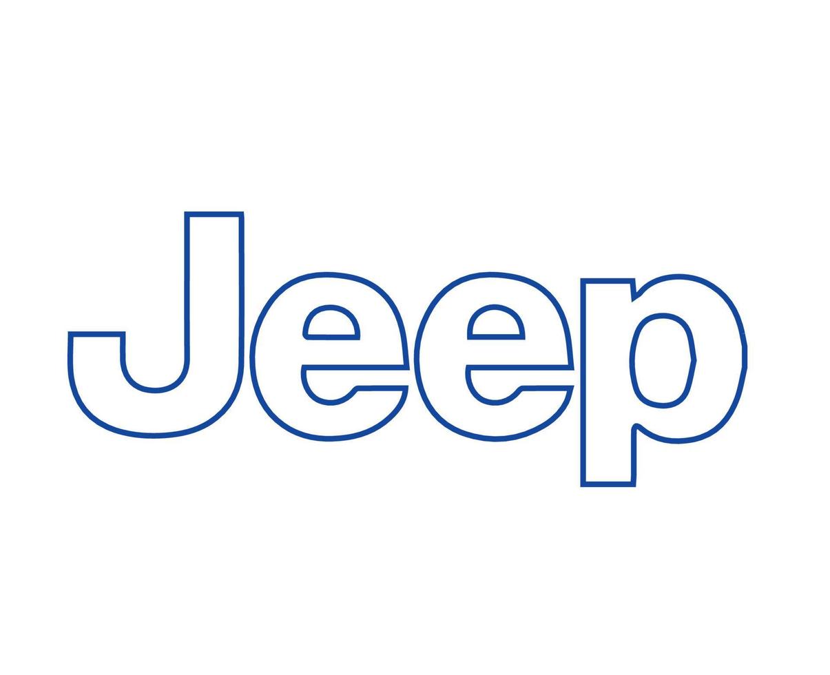 jeep marque logo voiture symbole Nom bleu conception Etats-Unis voiture vecteur illustration