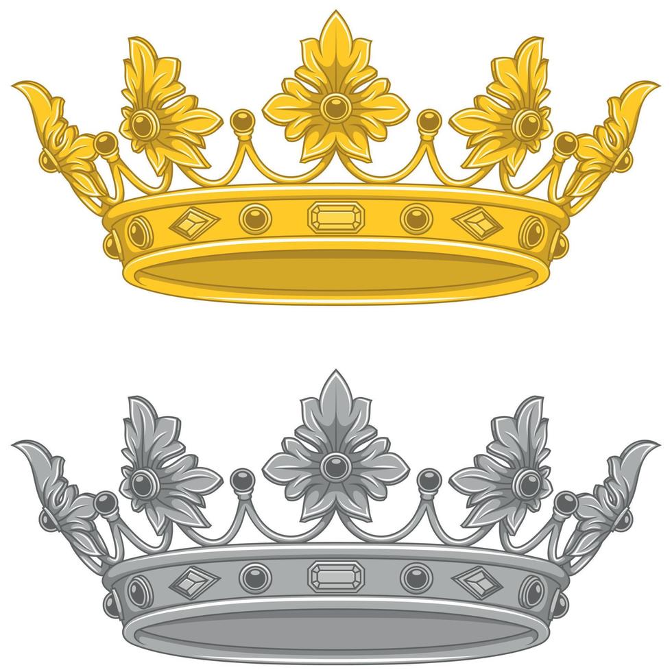 vecteur conception de couronne avec diamants