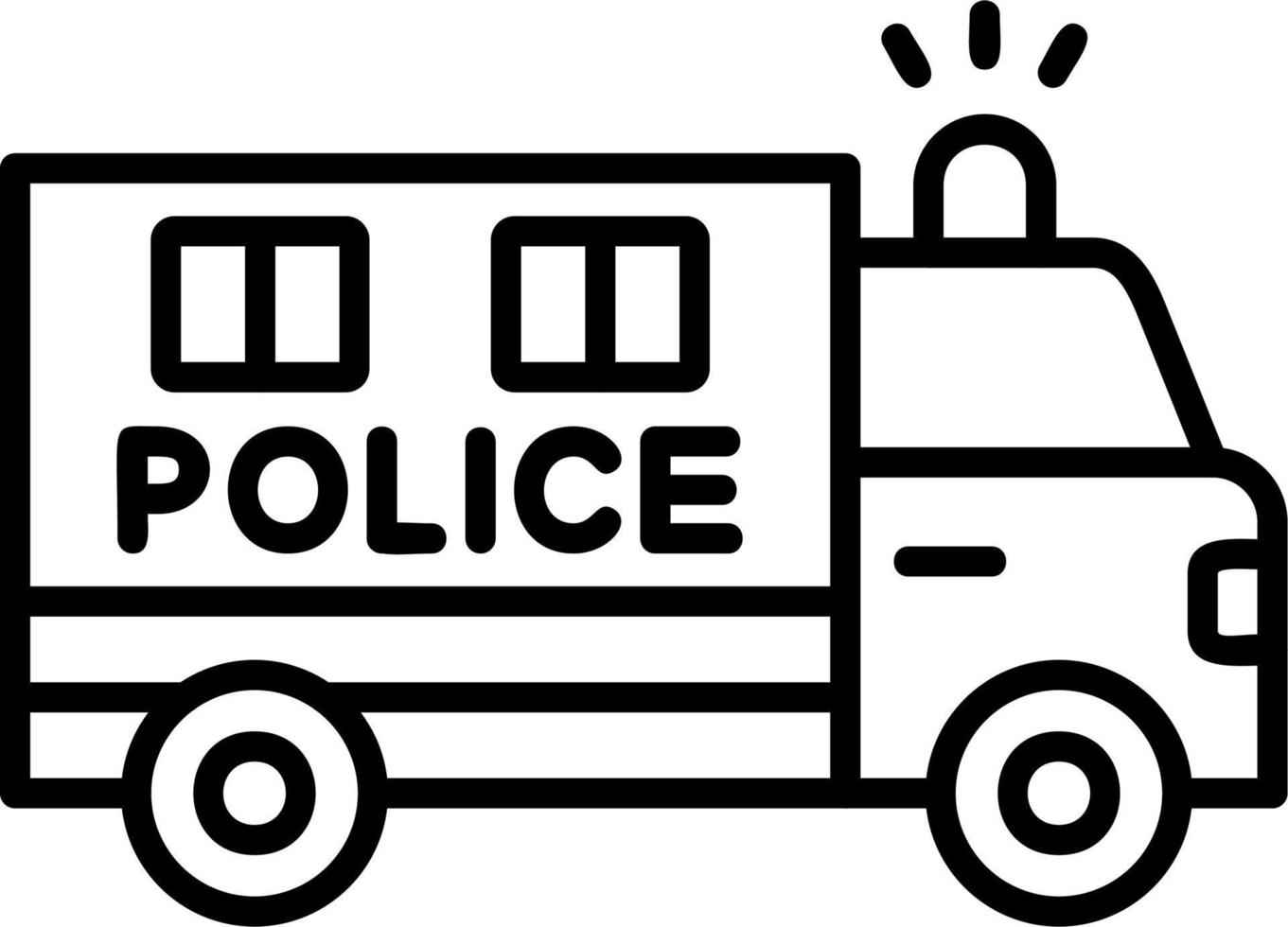 icône de vecteur de fourgon de police