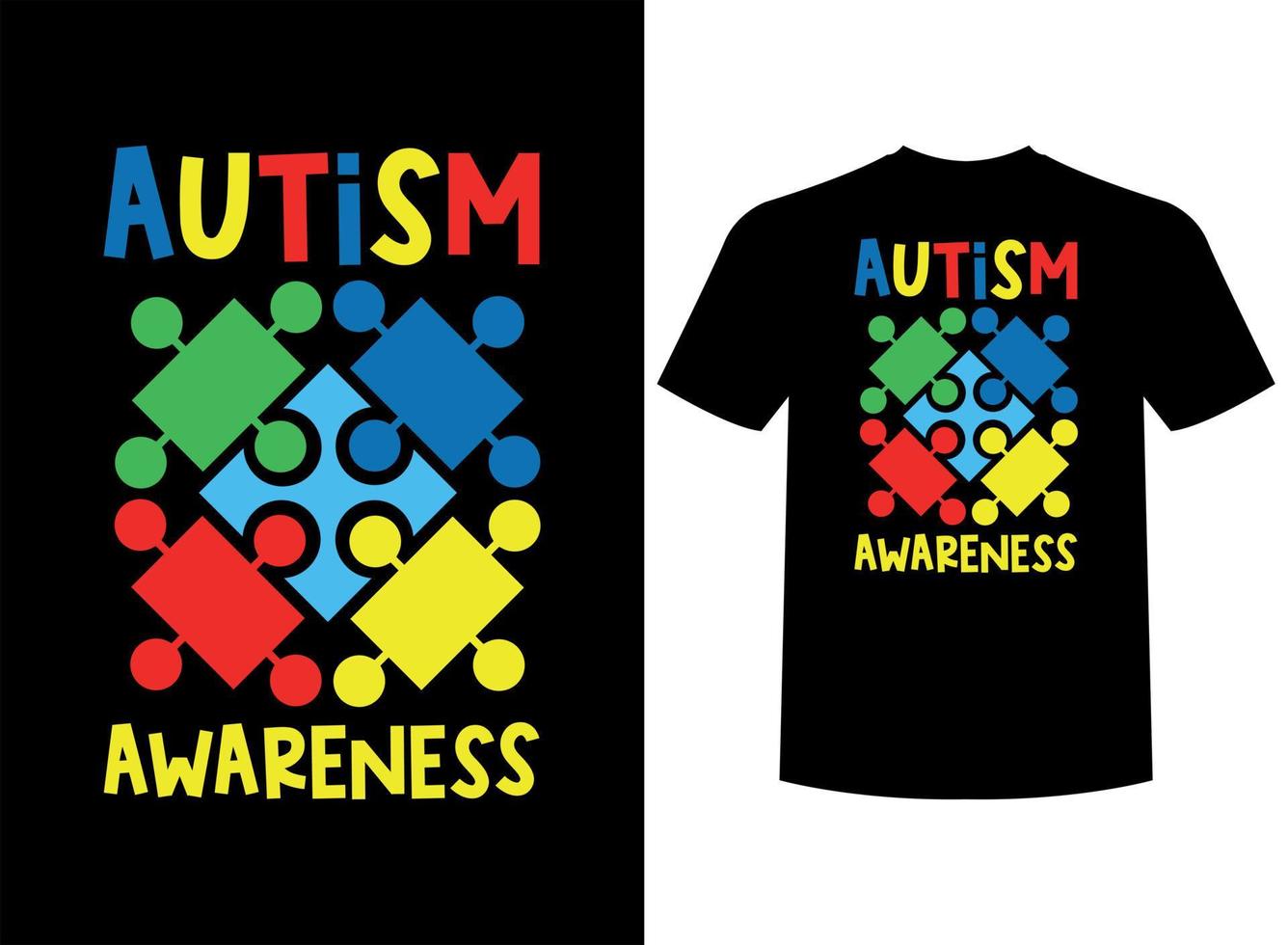 autisme conscience typographie prêt à imprimer T-shirt conception vecteur