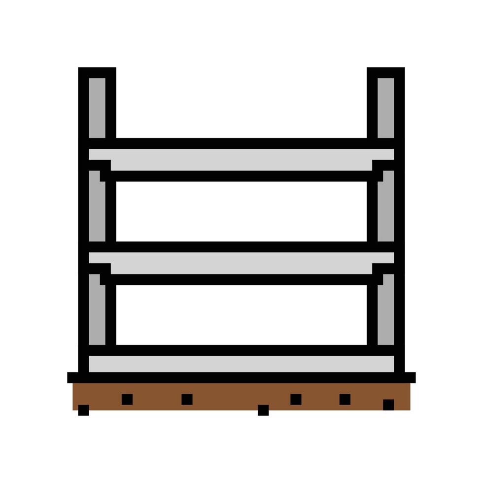 rcc faisceau bâtiment structure Couleur icône vecteur illustration