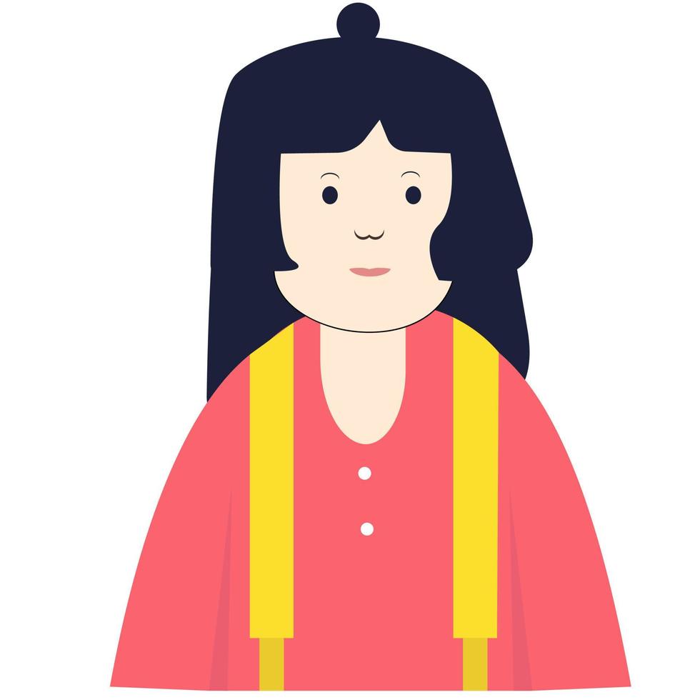 étudiant fille avatar personnage illustration vecteur