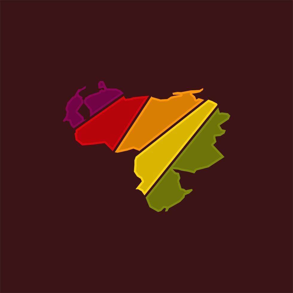 carte de Venezuela polygone style illustration conception vecteur