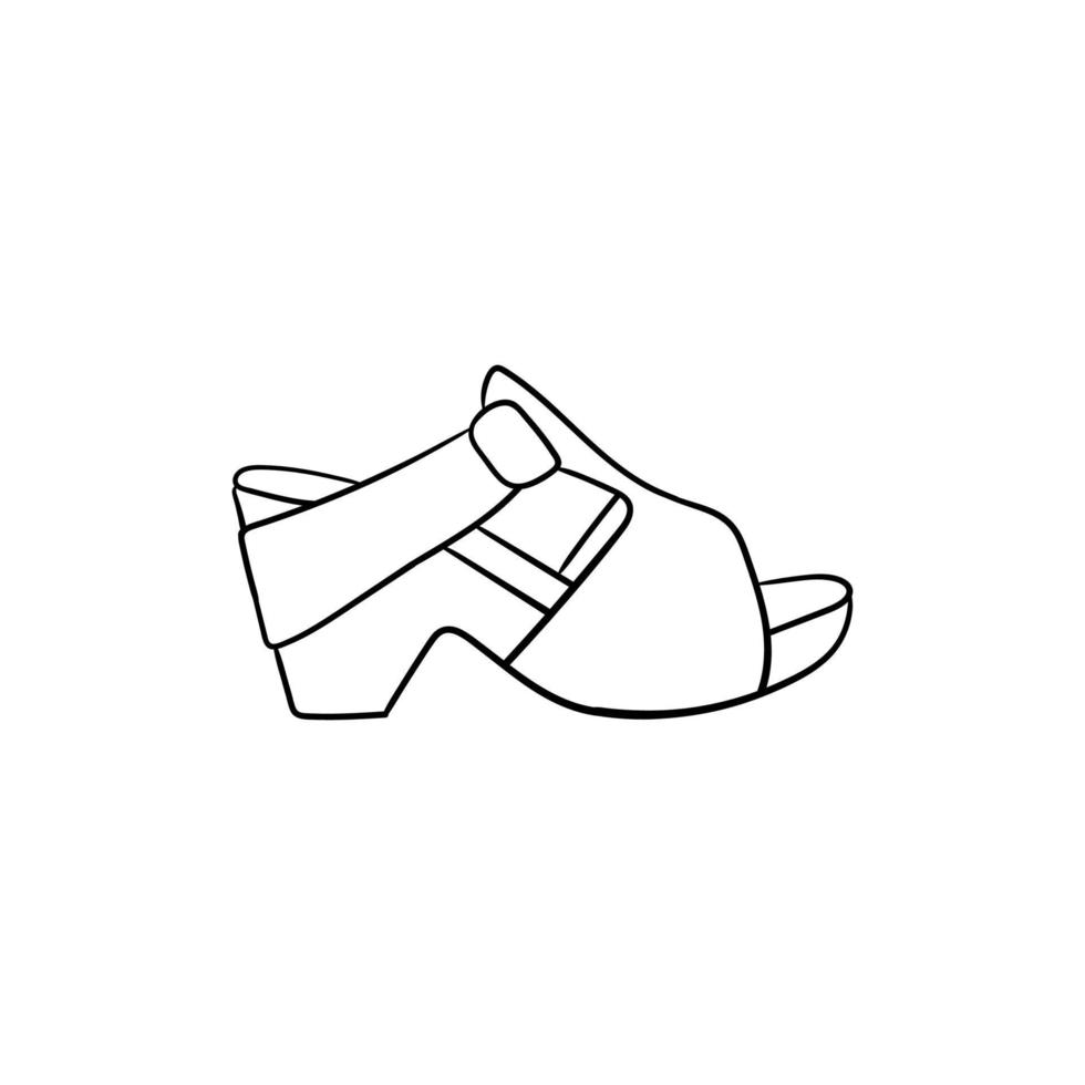 femelle chaussons chaussure ligne illustration conception vecteur