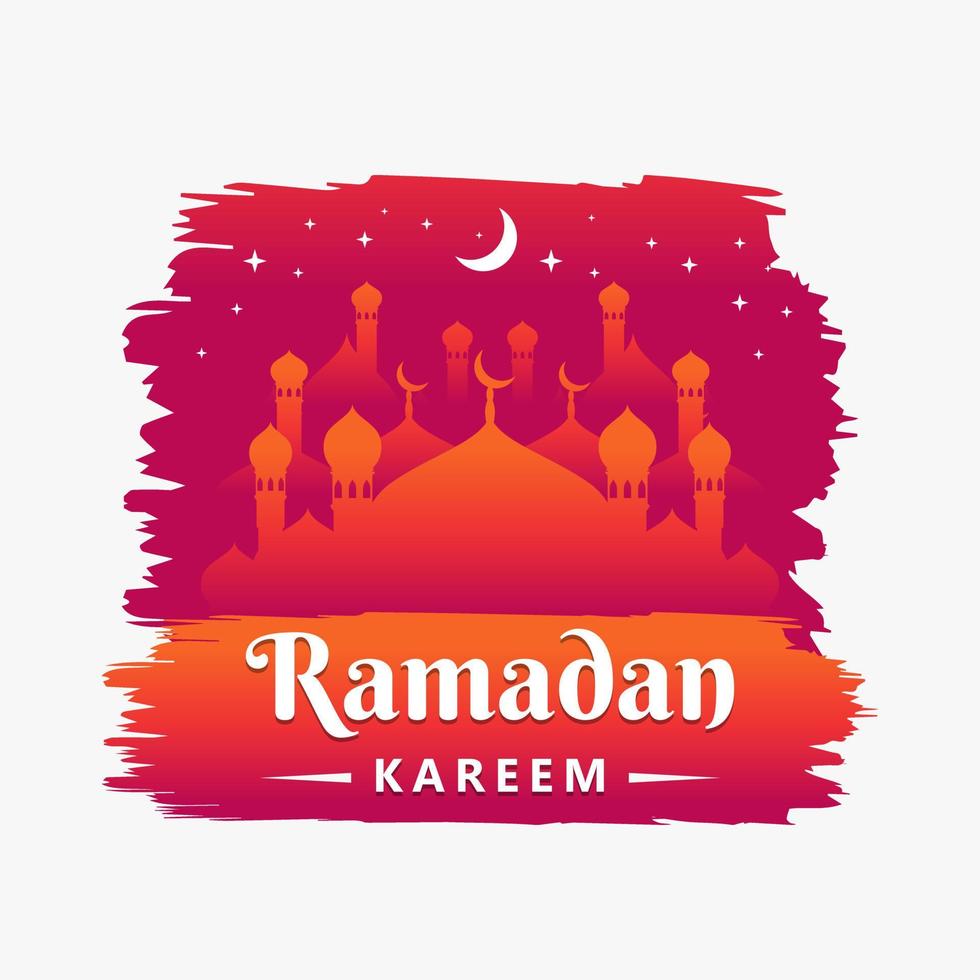 joyeux ramadan kareem vecteur