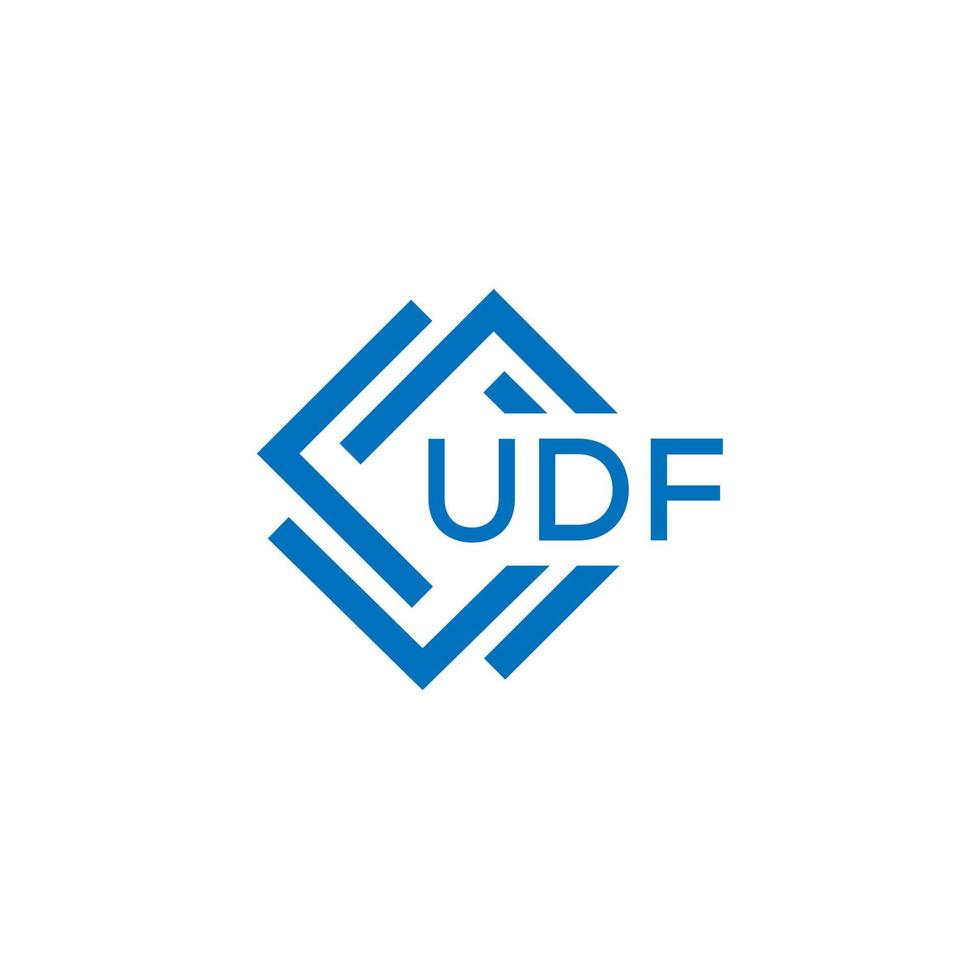 UDF La technologie lettre logo conception sur blanc Contexte. UDF Créatif initiales La technologie lettre logo concept. UDF La technologie lettre conception. vecteur