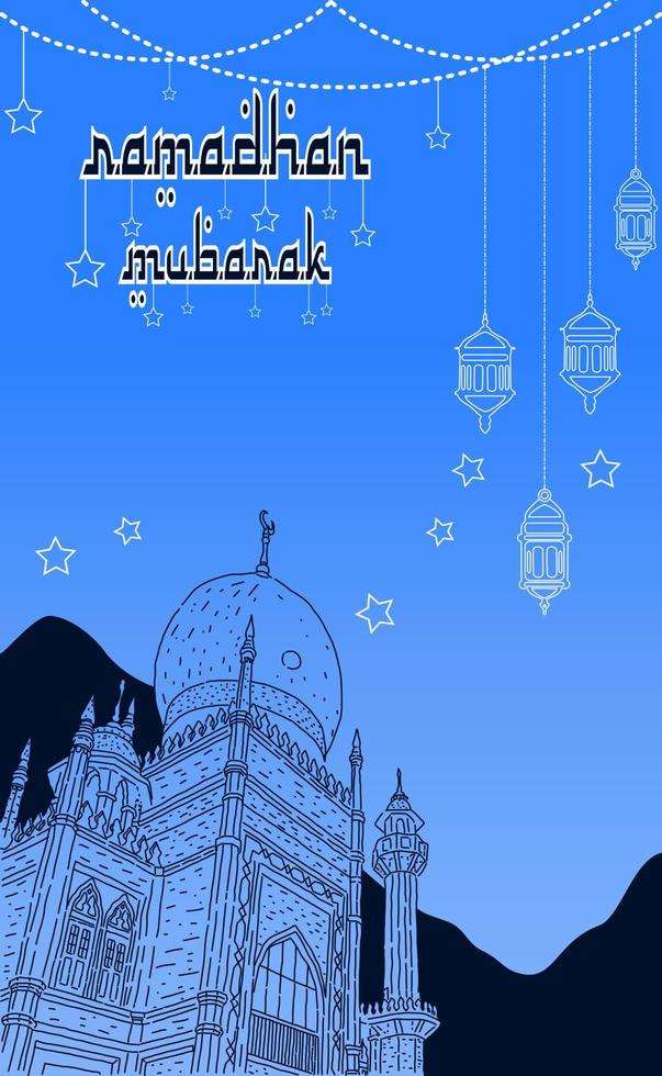 Ramadan mubarak fête Contexte vecteur illustration .