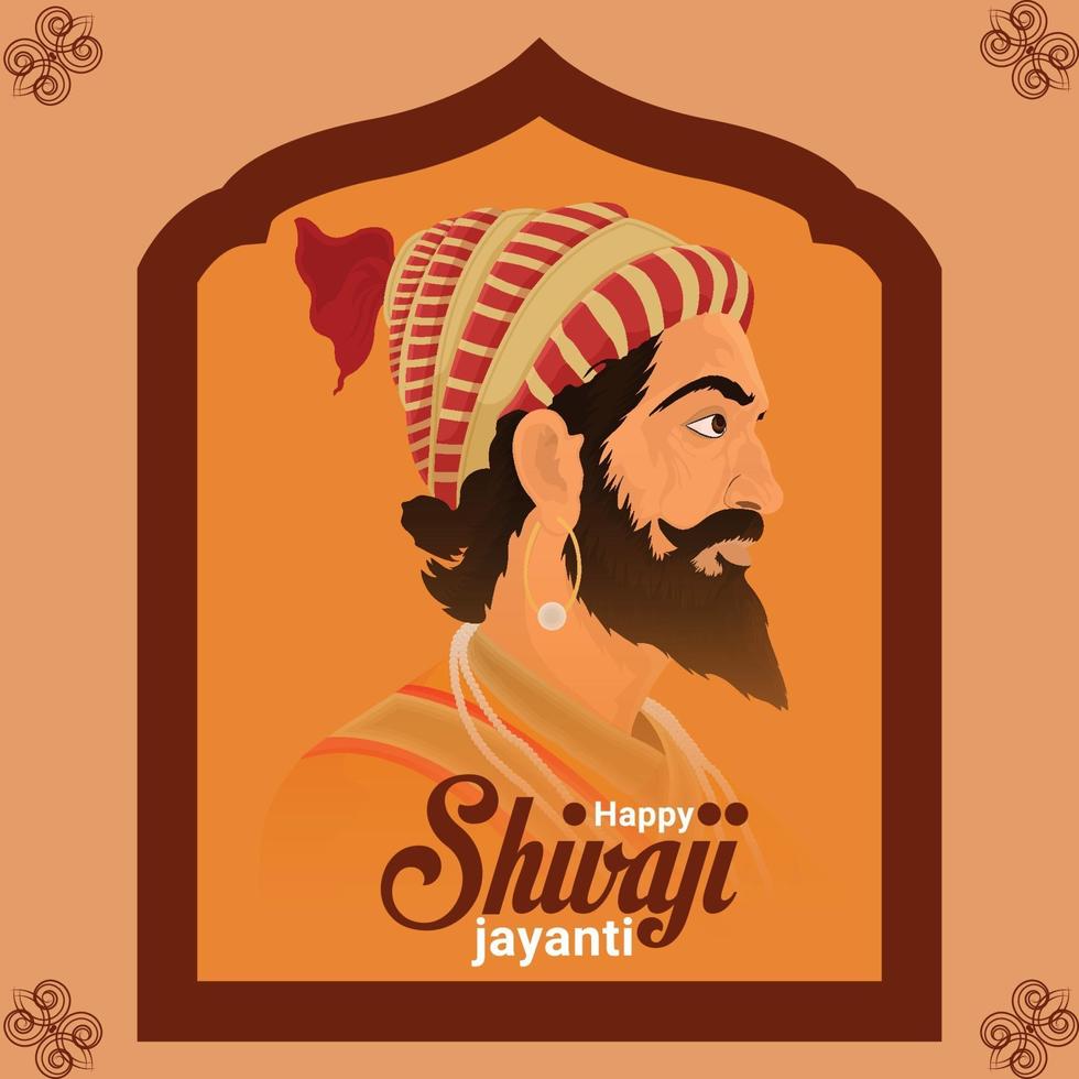 illustration vectorielle créative de shivaji jayanti vecteur