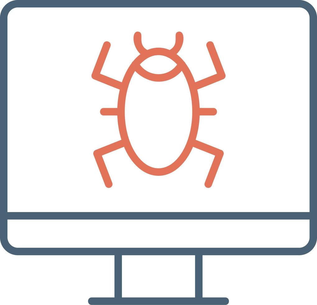 icône de vecteur de virus informatique