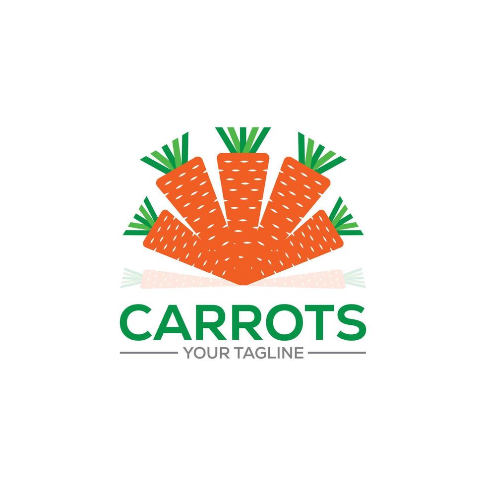carotte icône, logo conception vecteur illustration modèle pour boutique, restaurant etc.