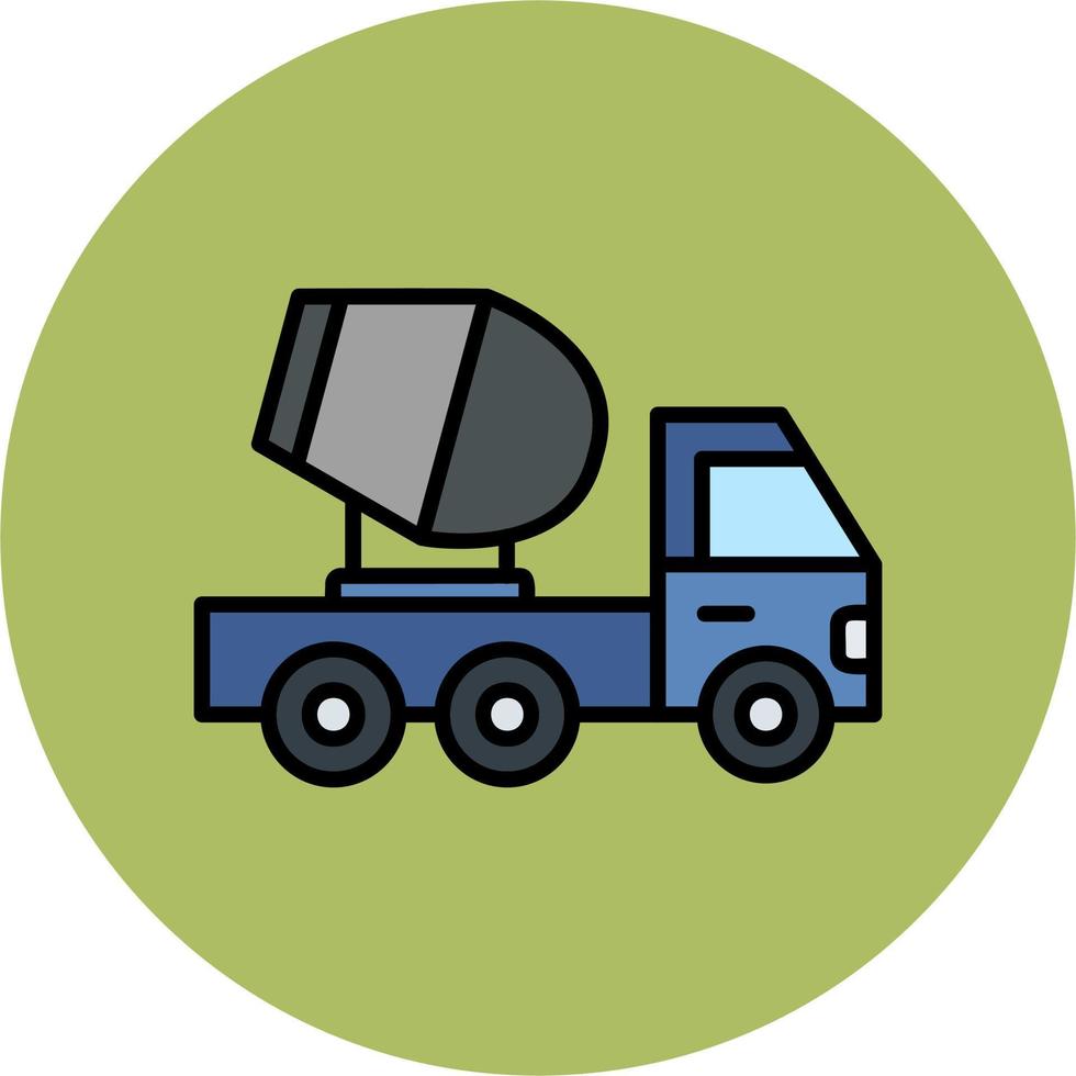icône de vecteur de camion malaxeur