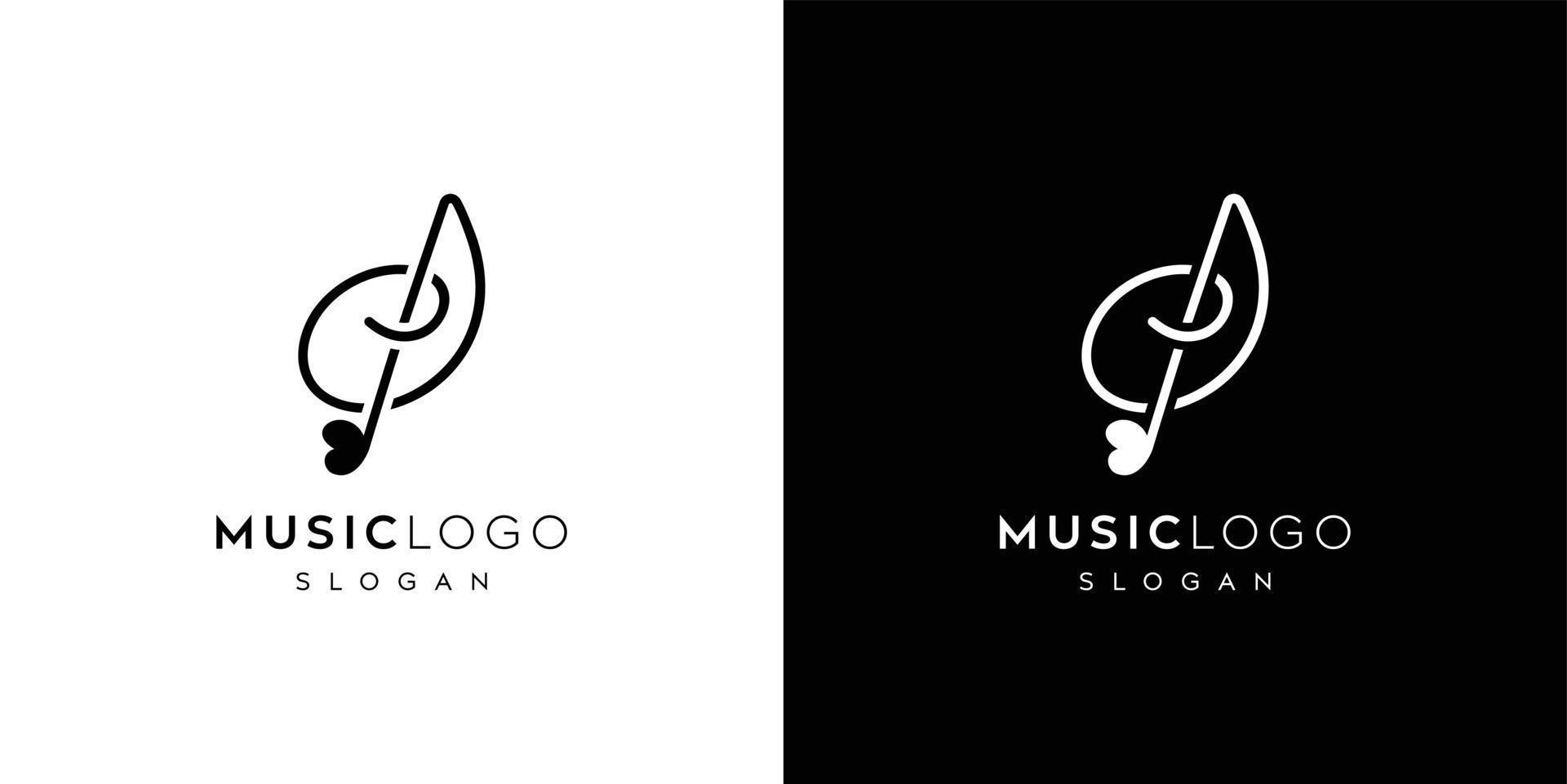 la musique logo-abstrait la musique logo conception, la musique signe ou symbole vecteur conception