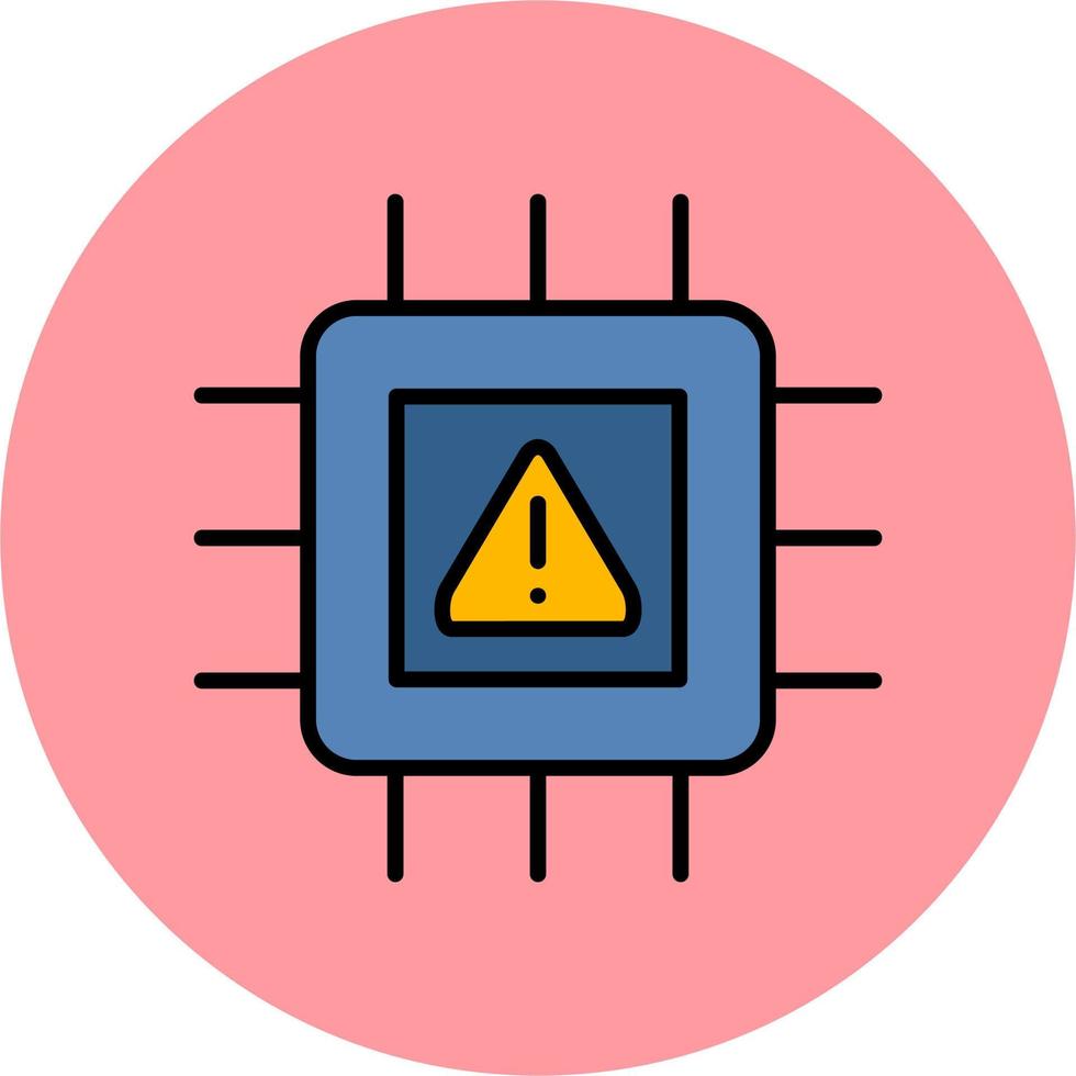 CPU avertissement vecteur icône