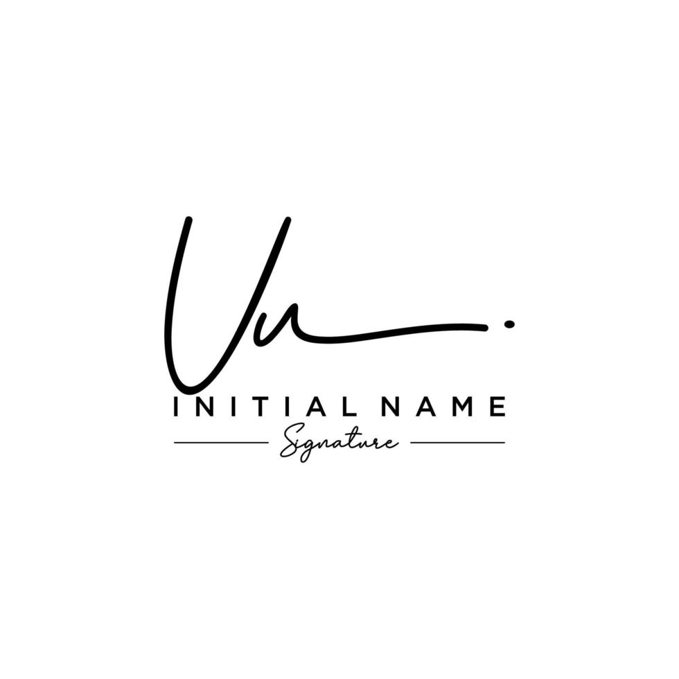 lettre uu signature logo template vecteur