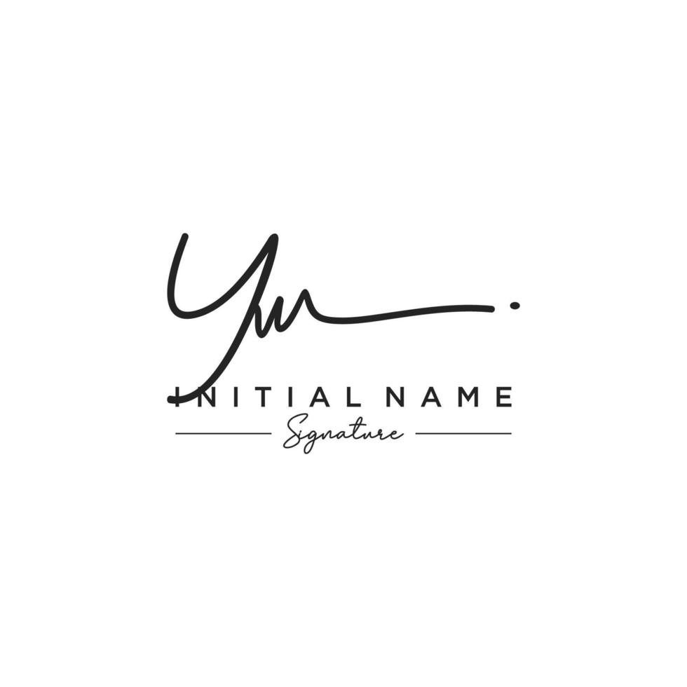 lettre yw signature logo template vecteur