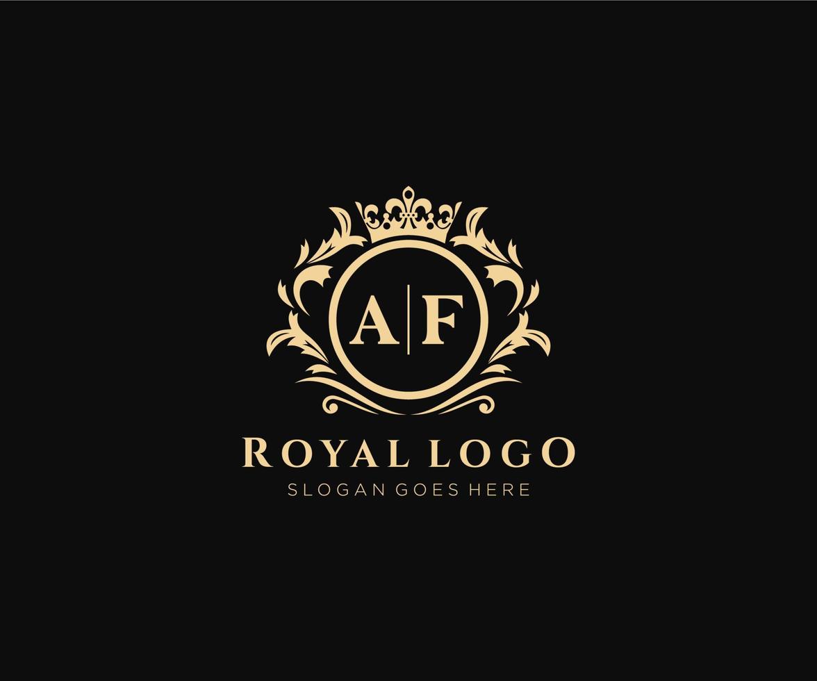 initiale un F lettre luxueux marque logo modèle, pour restaurant, royalties, boutique, café, hôtel, héraldique, bijoux, mode et autre vecteur illustration.