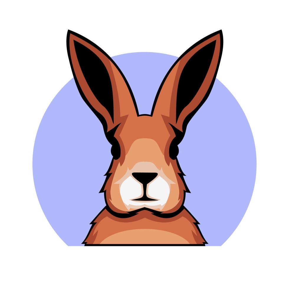 illustration vecteur de lapin mascotte pour logo conception modèle