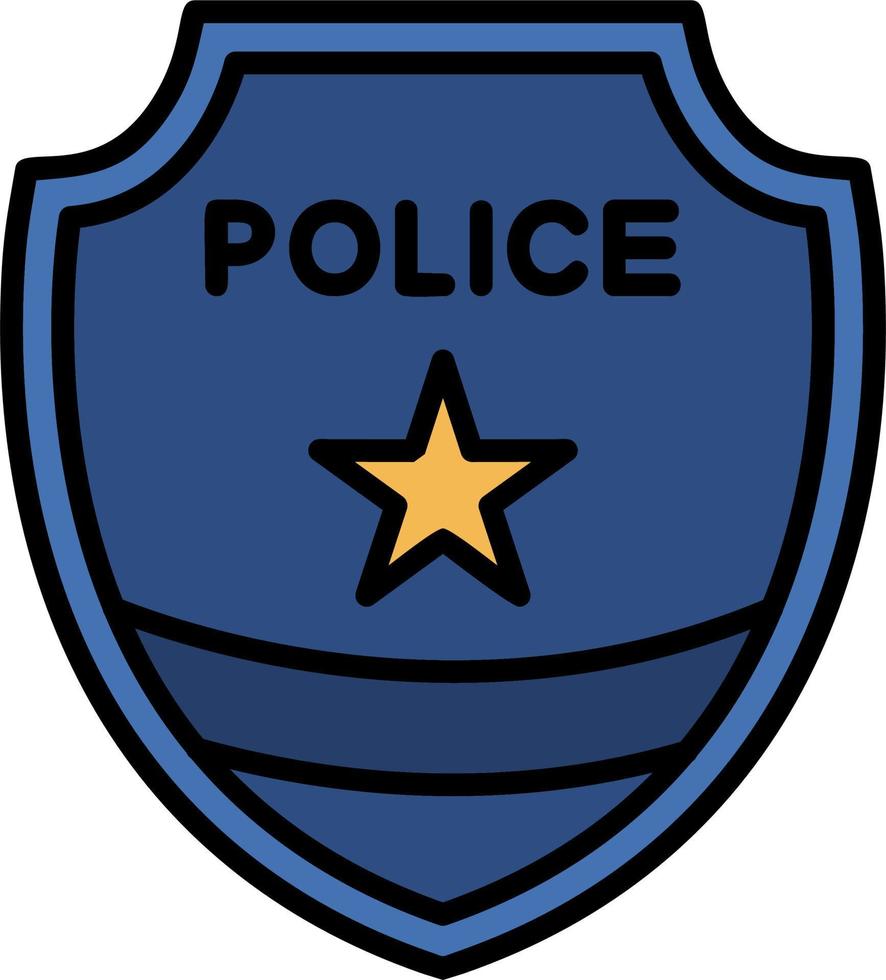 icône de vecteur d'insigne de police