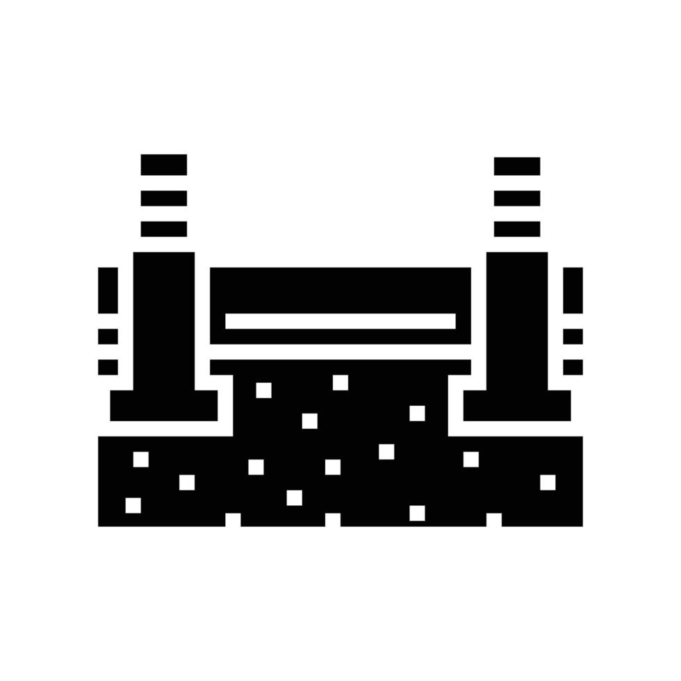 socle faisceau bâtiment maison glyphe icône vecteur illustration