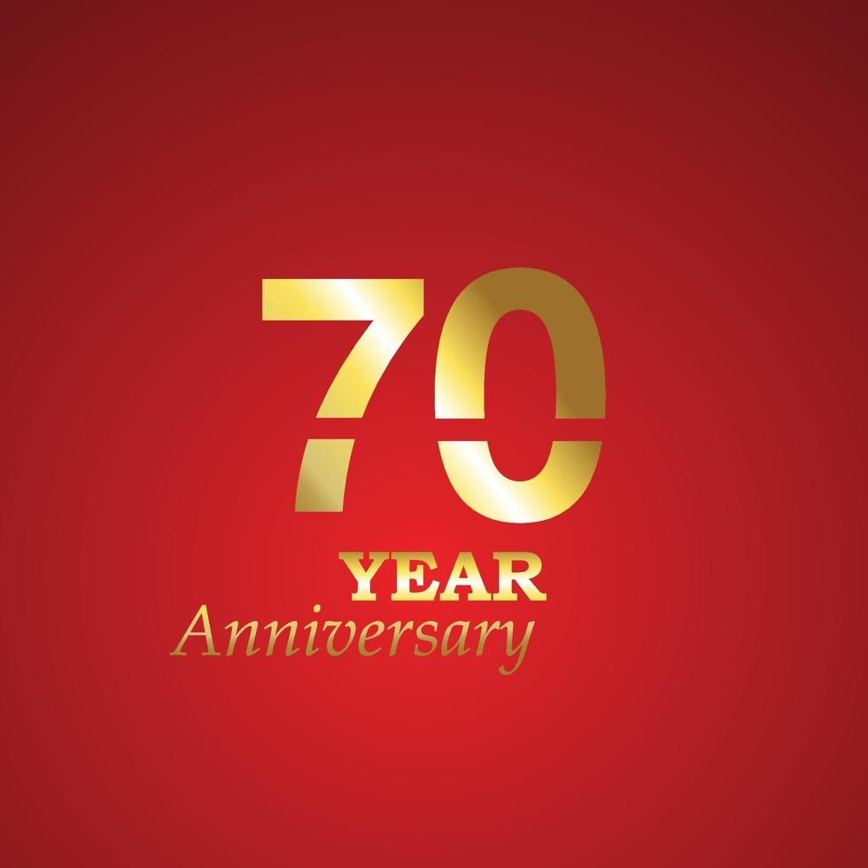 70 ans anniversaire logo vector illustration de conception de modèle