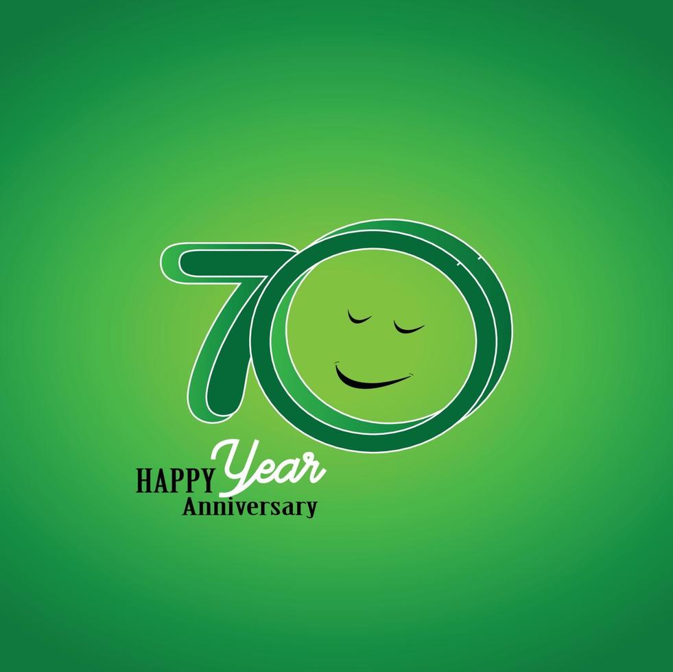 70 ans anniversaire logo vector illustration de conception de modèle