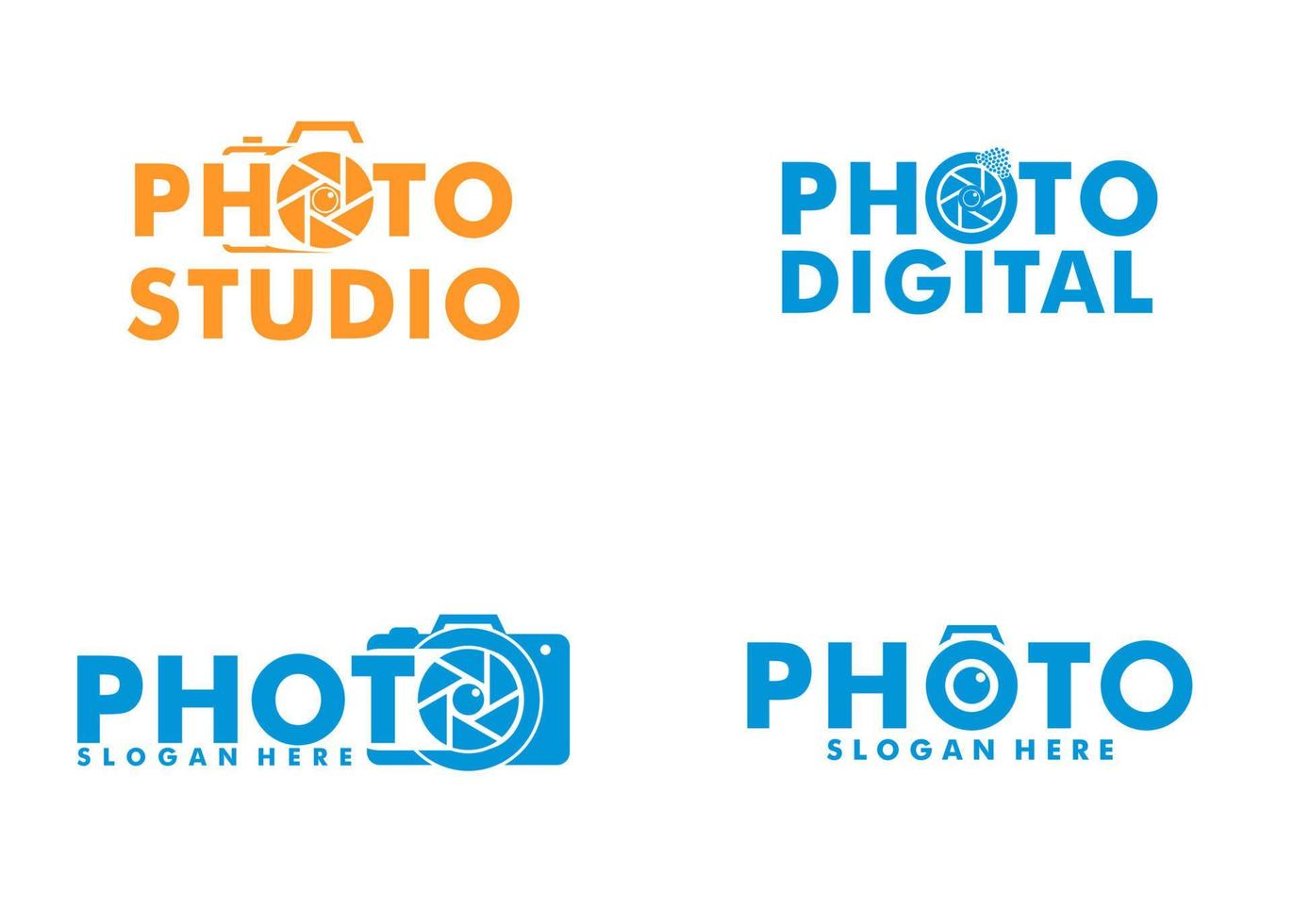 ensemble de caméra logo, la photographie logo icône vecteur modèle