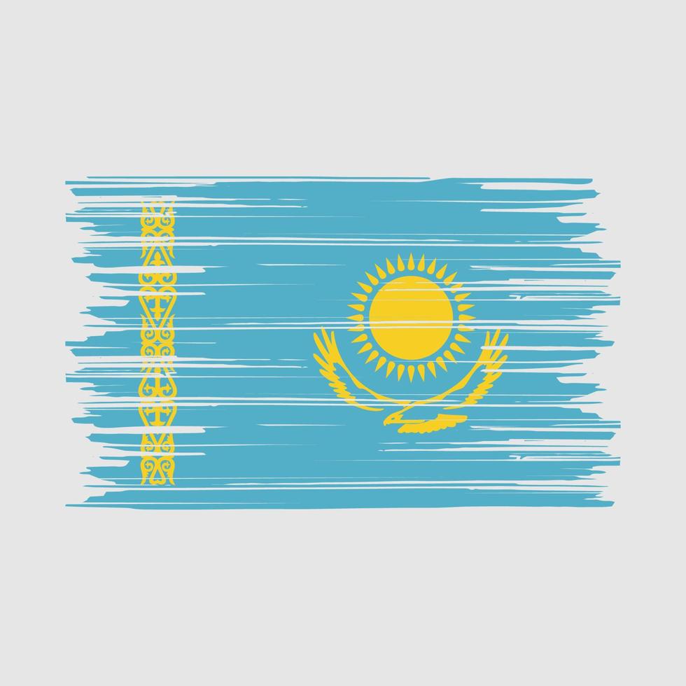 brosse drapeau kazakhstan vecteur