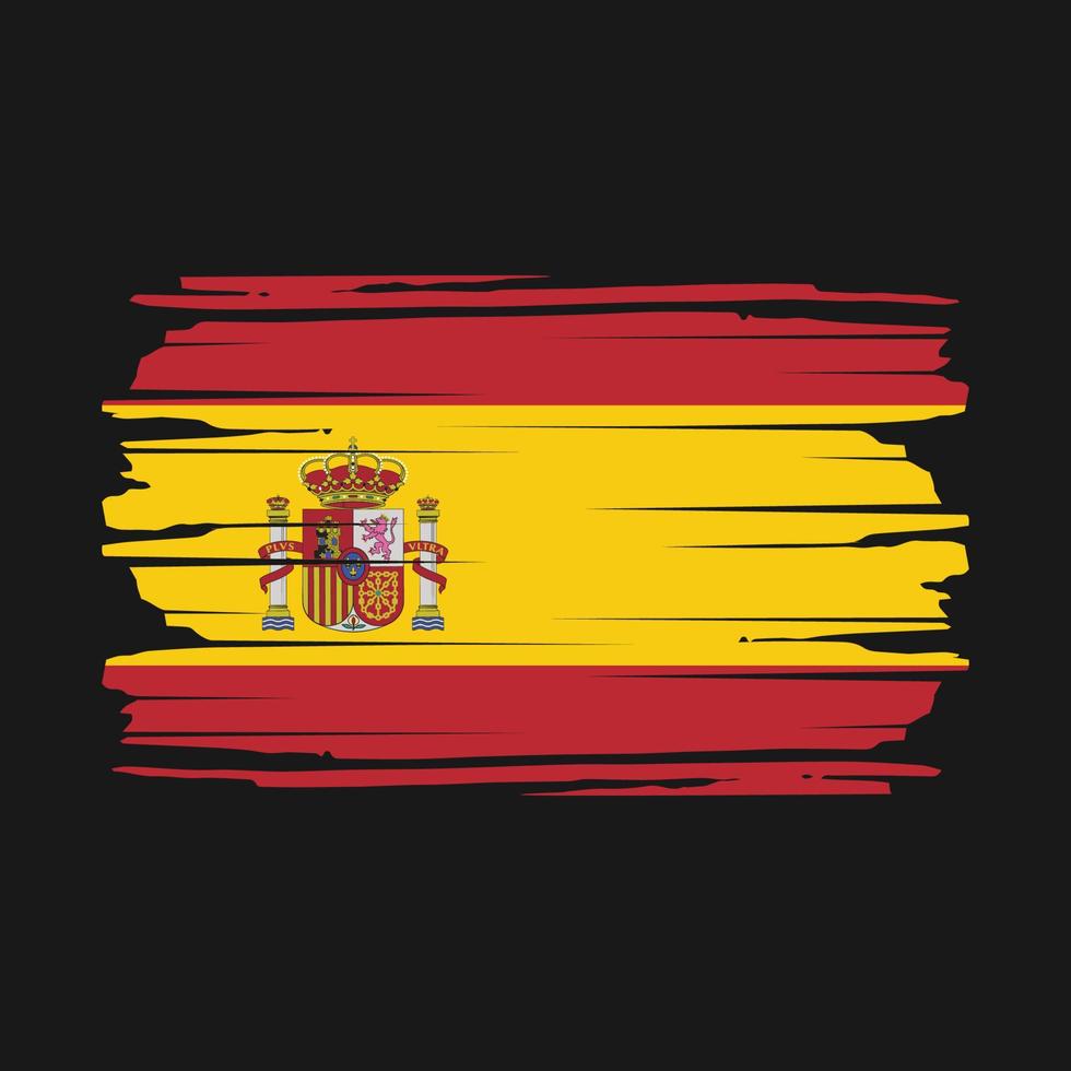 vecteur de brosse drapeau espagne