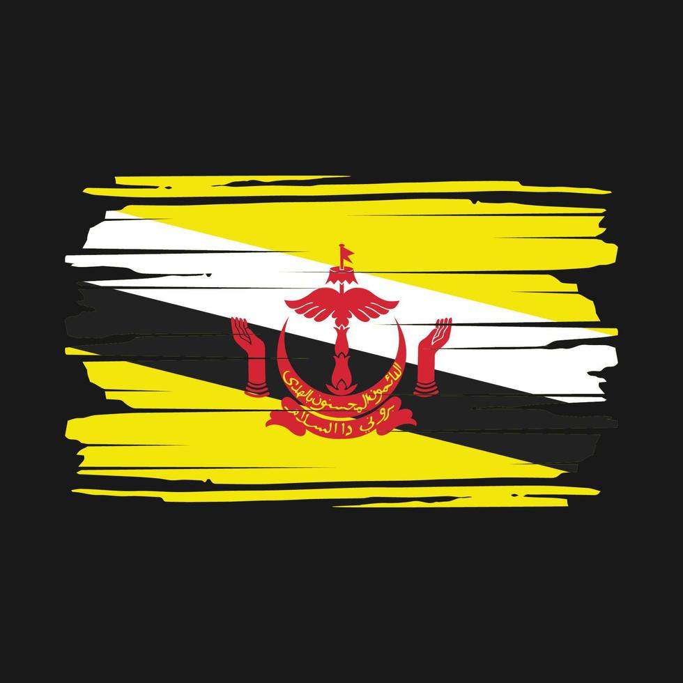 vecteur de brosse drapeau brunei