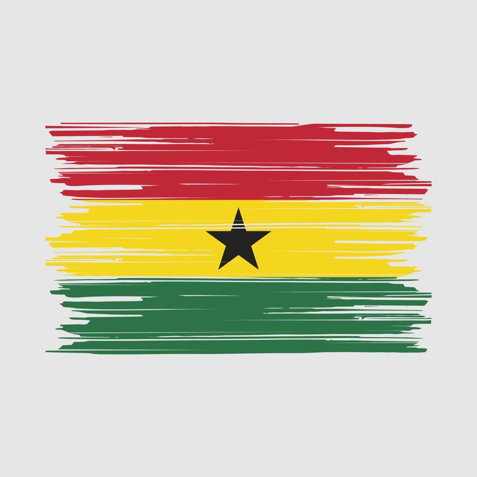 Ghana drapeau brosse vecteur
