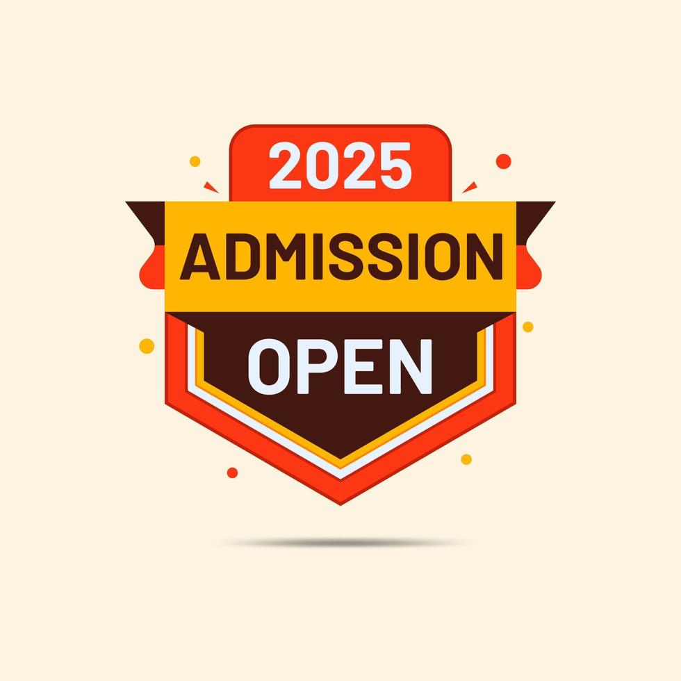 2025 admission ouvert bannière vecteur