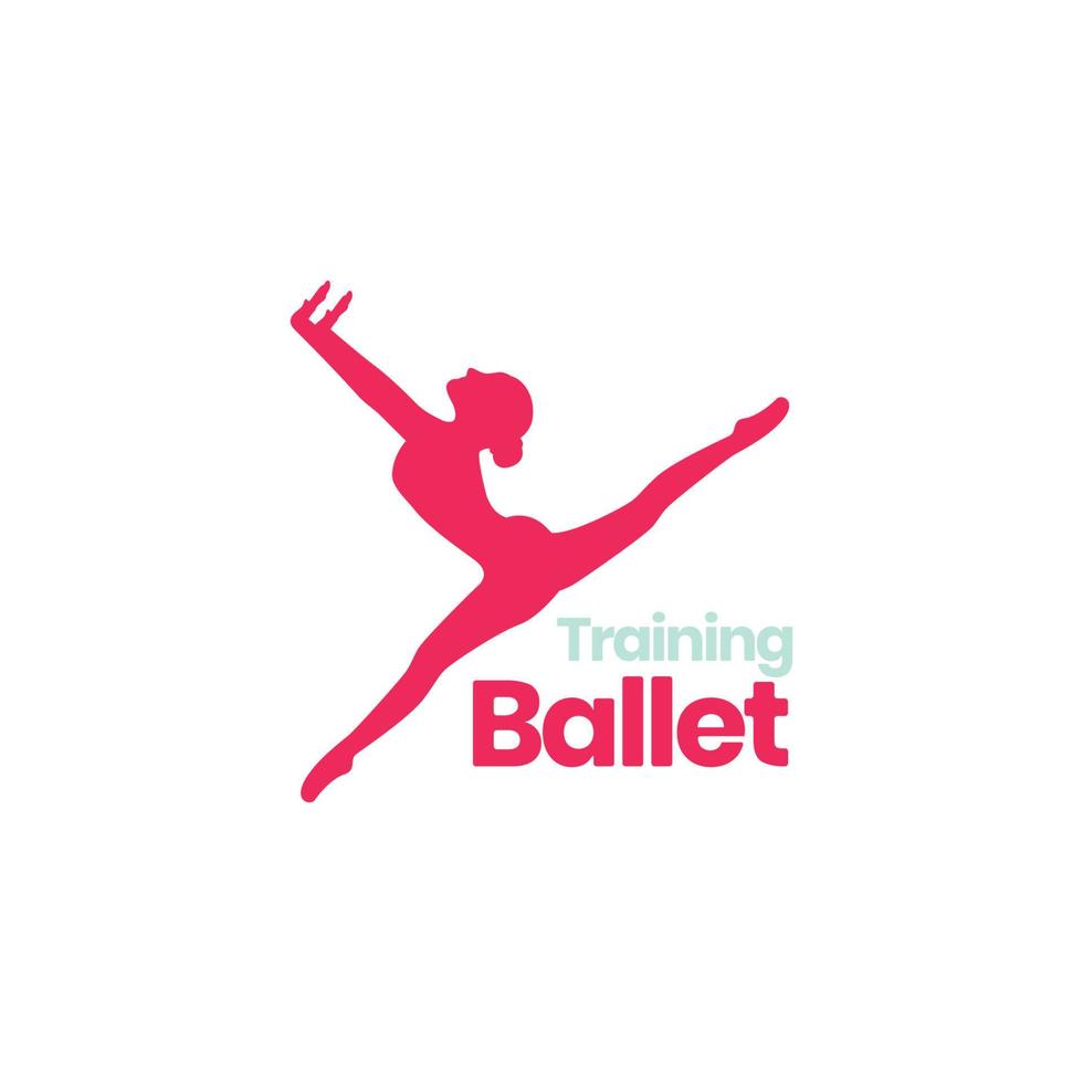 beauté femelle formation Danse ballet moderne logo conception icône vecteur illustration