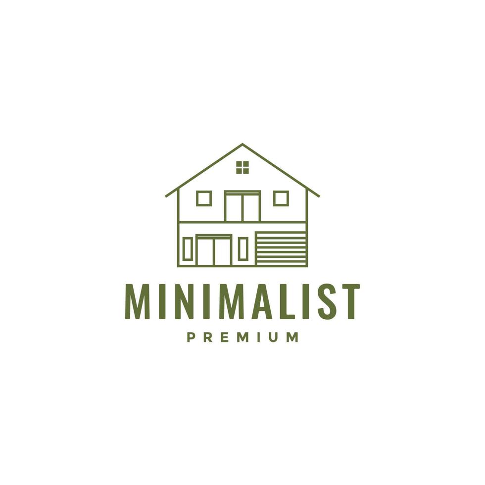 maison village culture Japon minimaliste se détendre Facile ligne logo conception vecteur icône illustration