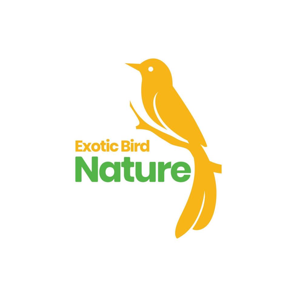 oiseau pie longue queues chanter bruyant forêt isolé moderne logo conception vecteur icône illustration