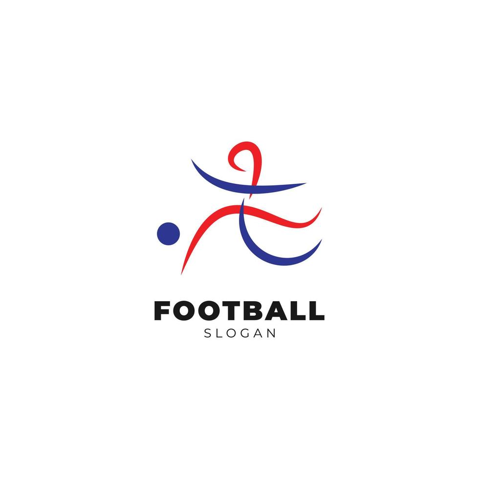 Football sport logo conception abstrait personnage vecteur modèle.