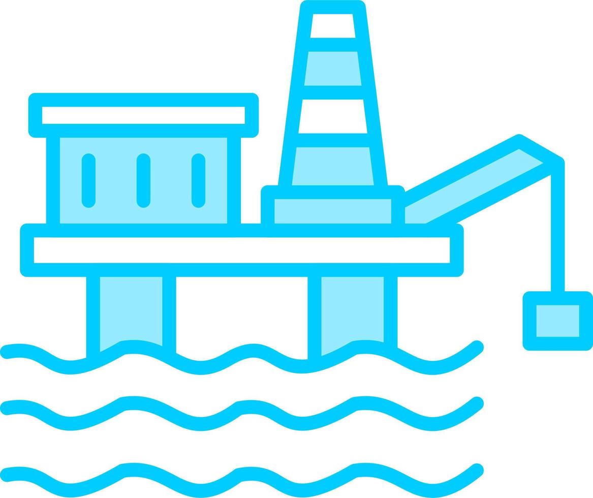 icône de vecteur de plate-forme pétrolière