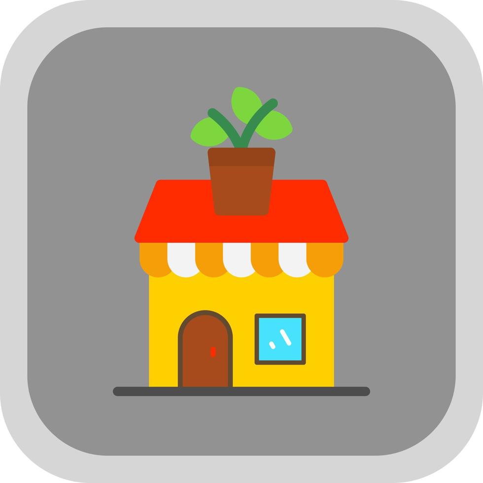 conception d'icône vectorielle de magasin de plantes vecteur