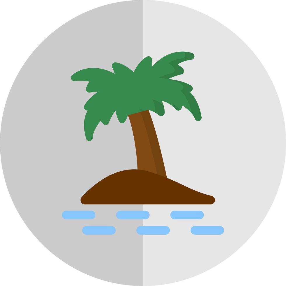 conception d'icône de vecteur d'île de palmier